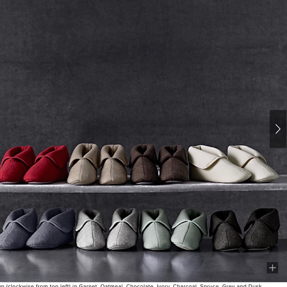 RH cashmere slippers men’s